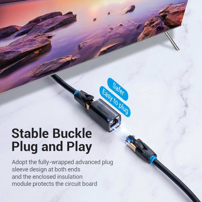 Keystone Jack Cat.6 FTP Connector Vention IPVB0 Black