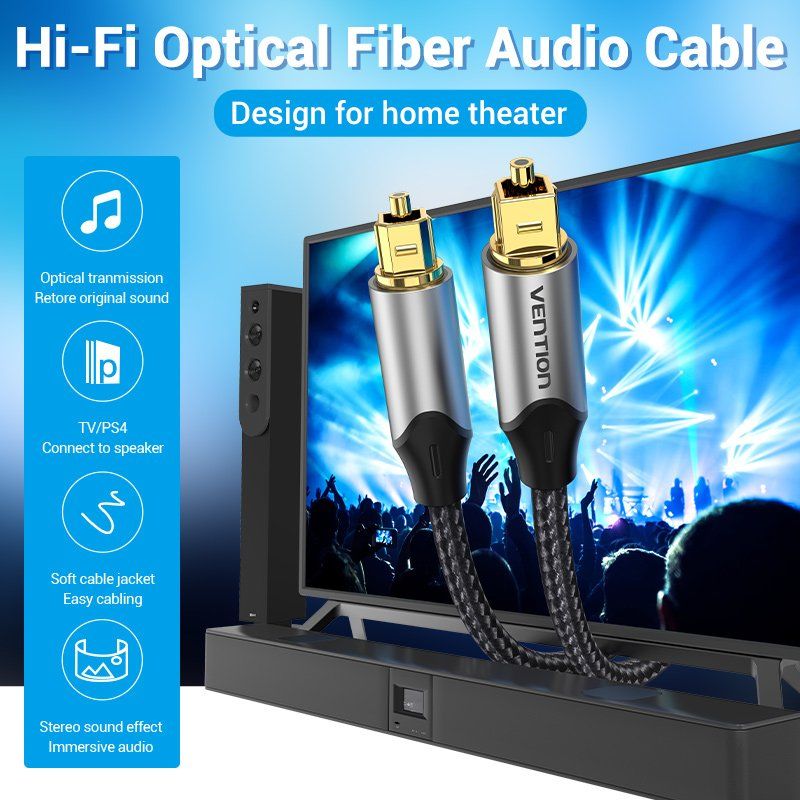 Optical Audio Cable 3m Vention BAVHI Gray