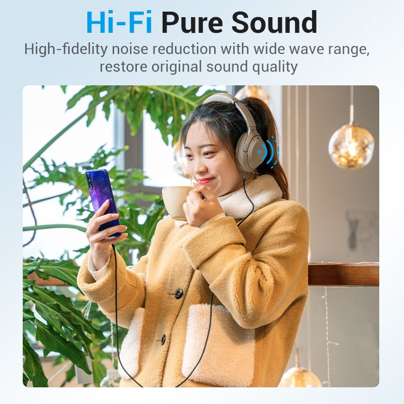 Vention USB-C Male to 3.5MM Male Cable 1M Gray Aluminum Alloy Type