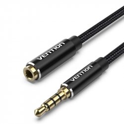 Vention BHCBF câble audio 1 m 3.5mm TRRS Noir