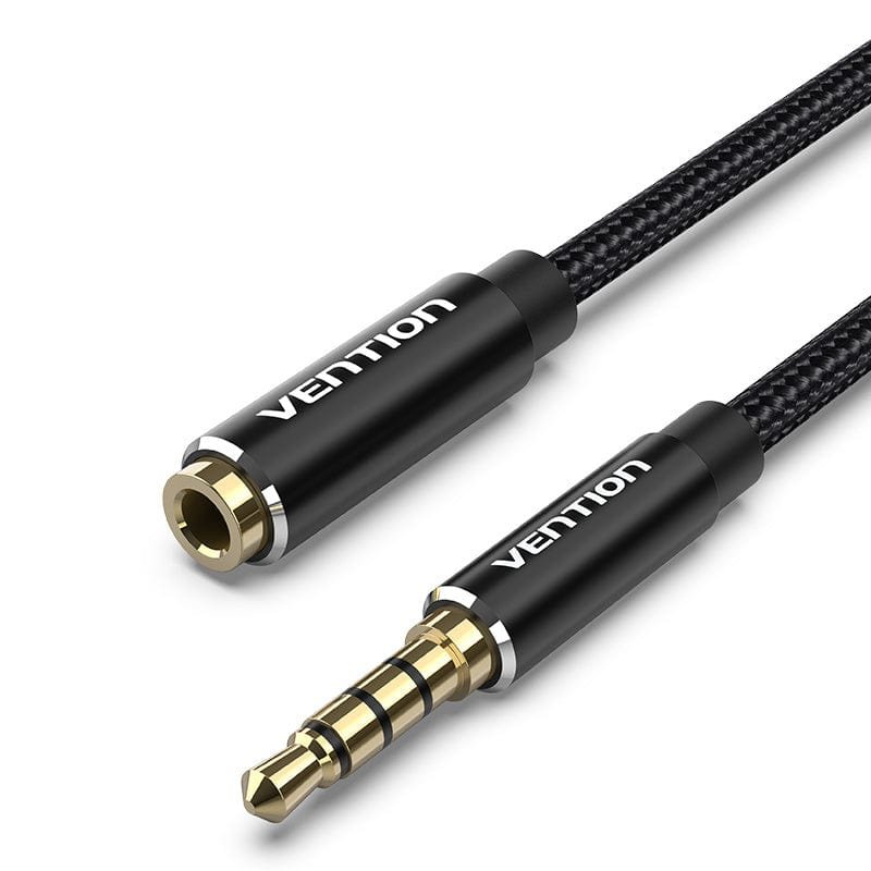 TRRS 3.5mm Male to 3.5mm Female Audio Extender 3m Vention BHCBI Black