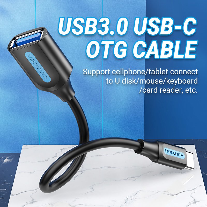 Vention CCVBB câble USB 0,15 m USB 3.2 Gen 1 (3.1 Gen 1) USB C USB A Noir