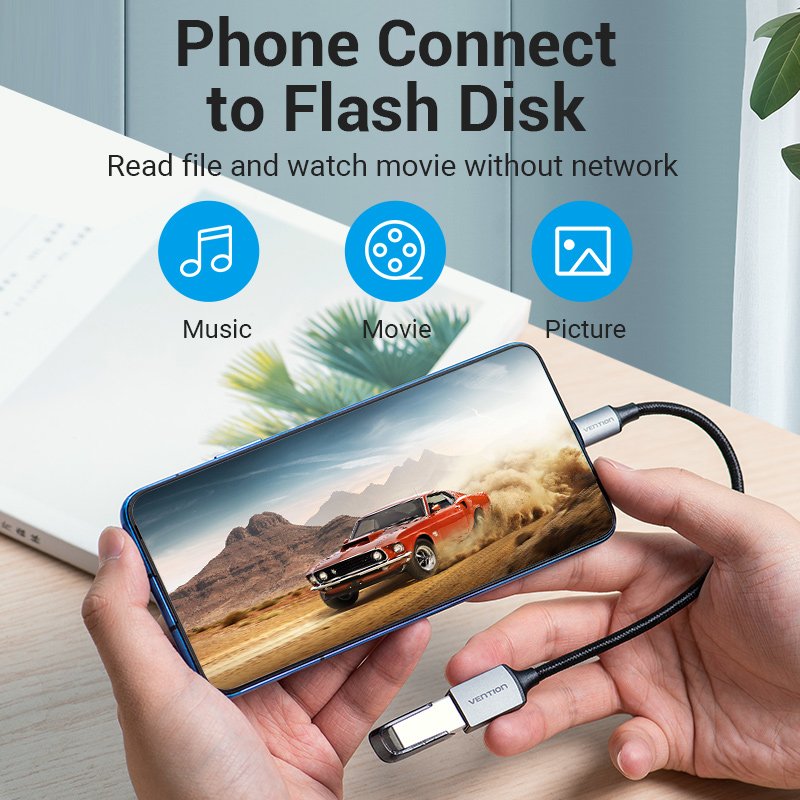 Vention CCXHB câble USB 0,15 m USB 3.2 Gen 1 (3.1 Gen 1) USB C USB A Gris