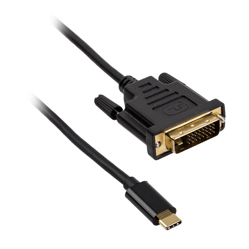 Akasa compatible Typ C Adapter Câble auf DVI - noir
