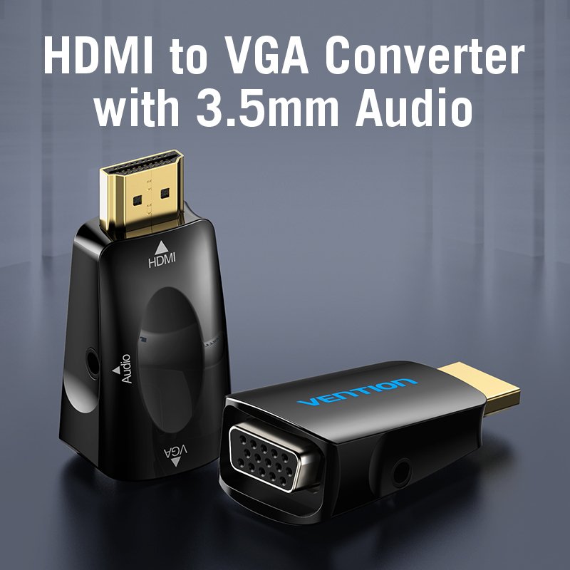 HDMI to VGA Adapter Vention AIDB0 with 3.5mm Audio