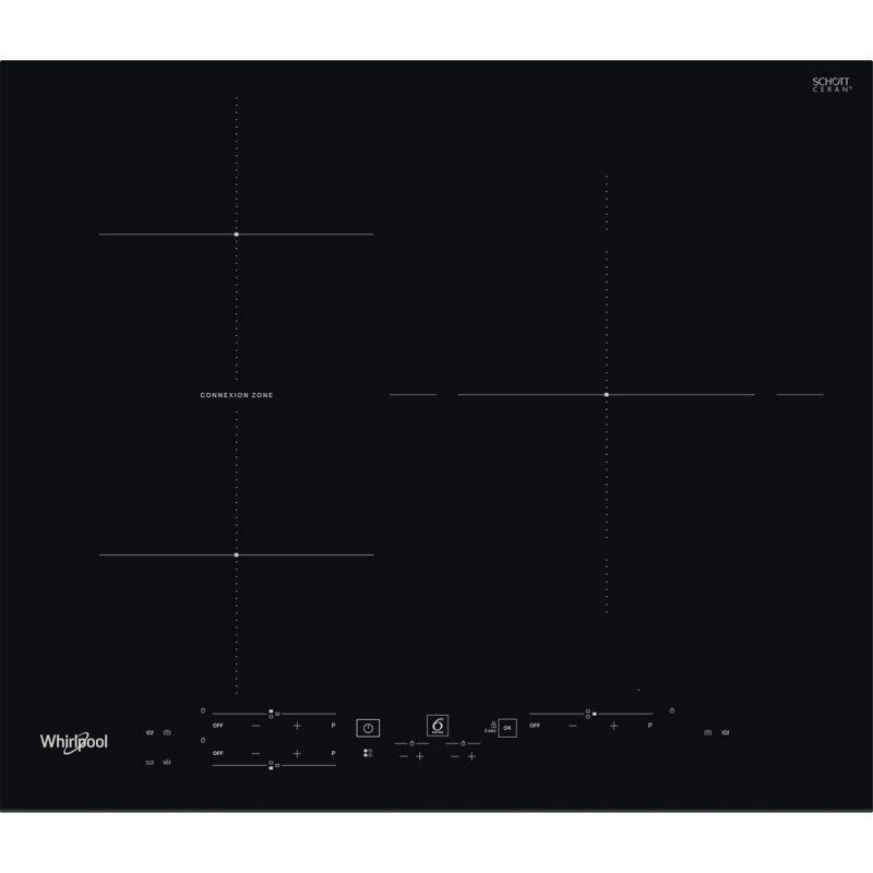 Whirlpool WB B3760 BF Black Built-in 59 cm Zone induction hob 3 zone(s)