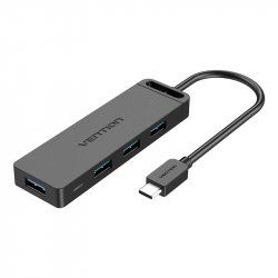 Hub USB-C to 4-port USB 3.0 Baseus TGKBB 15cm (Black)