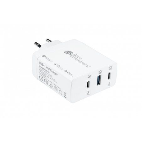 USB-Schnellladegerät 100 Watt, 3-Port (weiß, GaN-Technologie, PD 3.0, QC 4 )