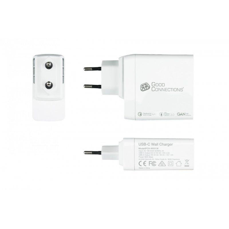 Alcasa PCA-W001W chargeur d'appareils mobiles Universel Blanc Secteur Charge rapide Intérieure