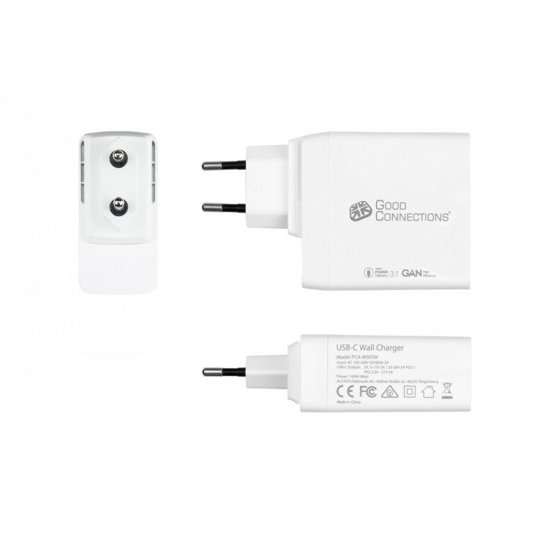 USB-Schnellladegerät 140 Watt, 1-Port (weiß, GaN-Technologie, PD 3.1, QC 5, PPS)