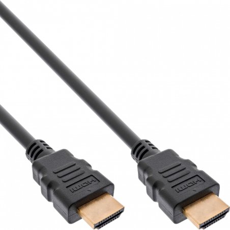 InLine® Zertifiziertes HDMI Kabel, Ultra High Speed HDMI 8K4K, Stecker / Stecker, schwarz / gold, 2m