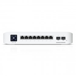 Ubiquiti Switch UniFi 8xRJ45 GBit/2xSFP Managed PoE 120W Wall-Mountable, 1,3" Touchscreen