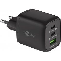 Goobay 64753 chargeur d'appareils mobiles Écouteurs, Smartphone, Tablette Noir Secteur Charge rapide Intérieure