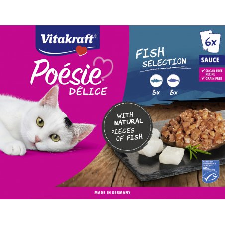Vitakraft - Poésie® Délice multipack, variant with fish 12x85gr