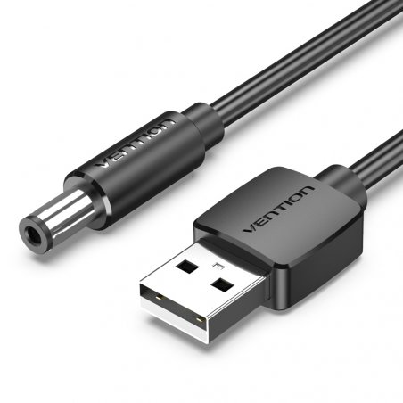 USB to DC 5.5mm Power Cable 1m Vention CEYBF (black)