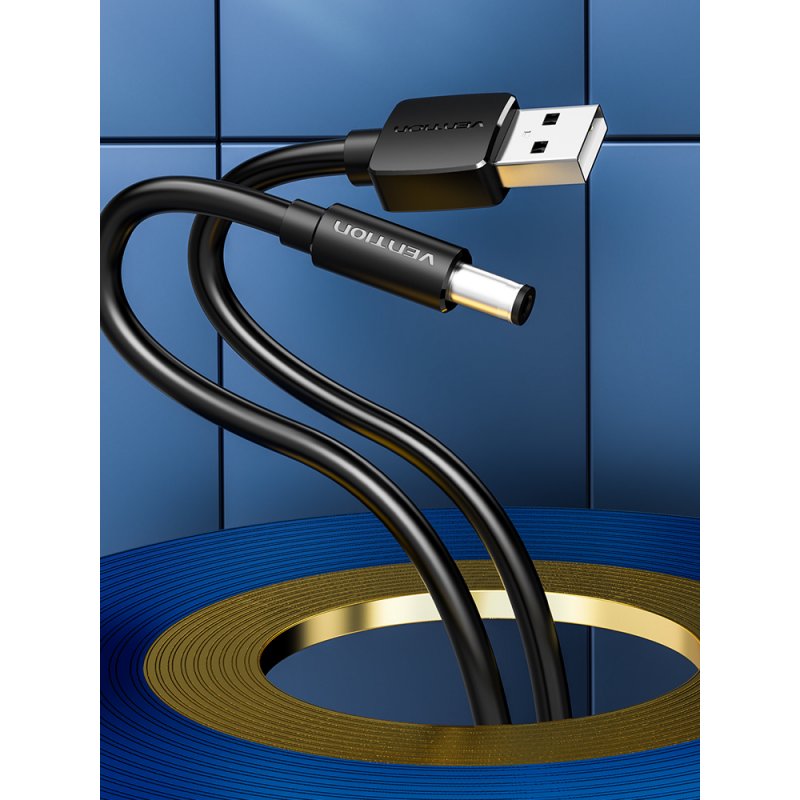 Vention CEYBF câble électrique Noir 1 m USB A DC 5.5mm