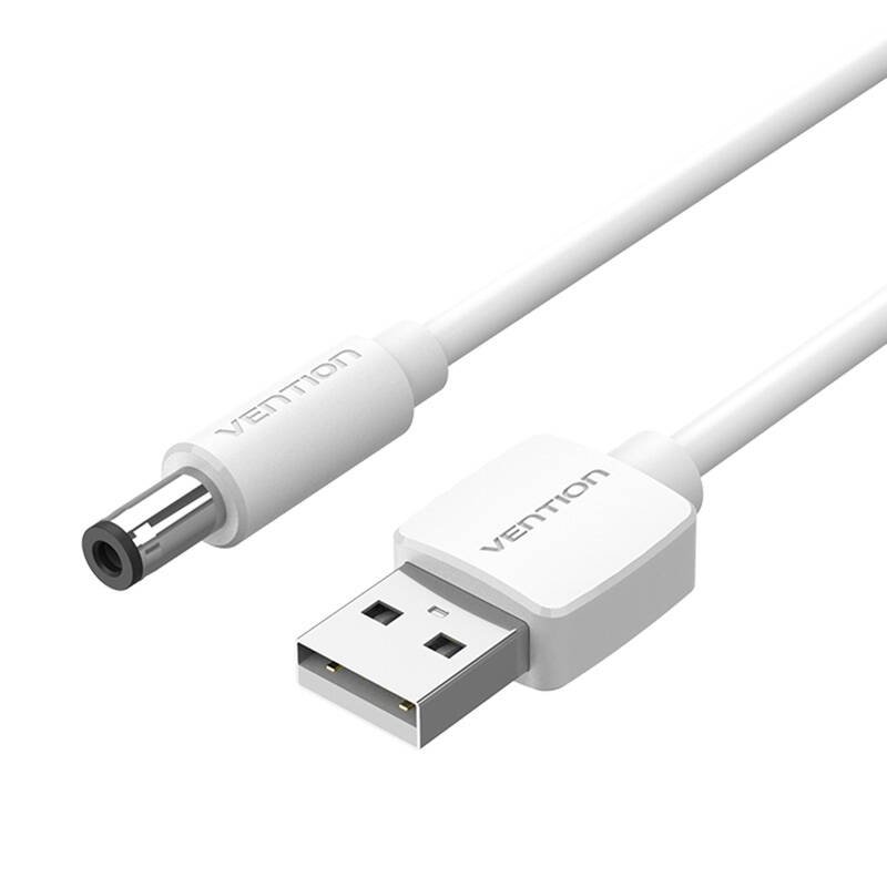 USB to DC 5.5mm Power Cable 1.5m Vention CEYWG (white)