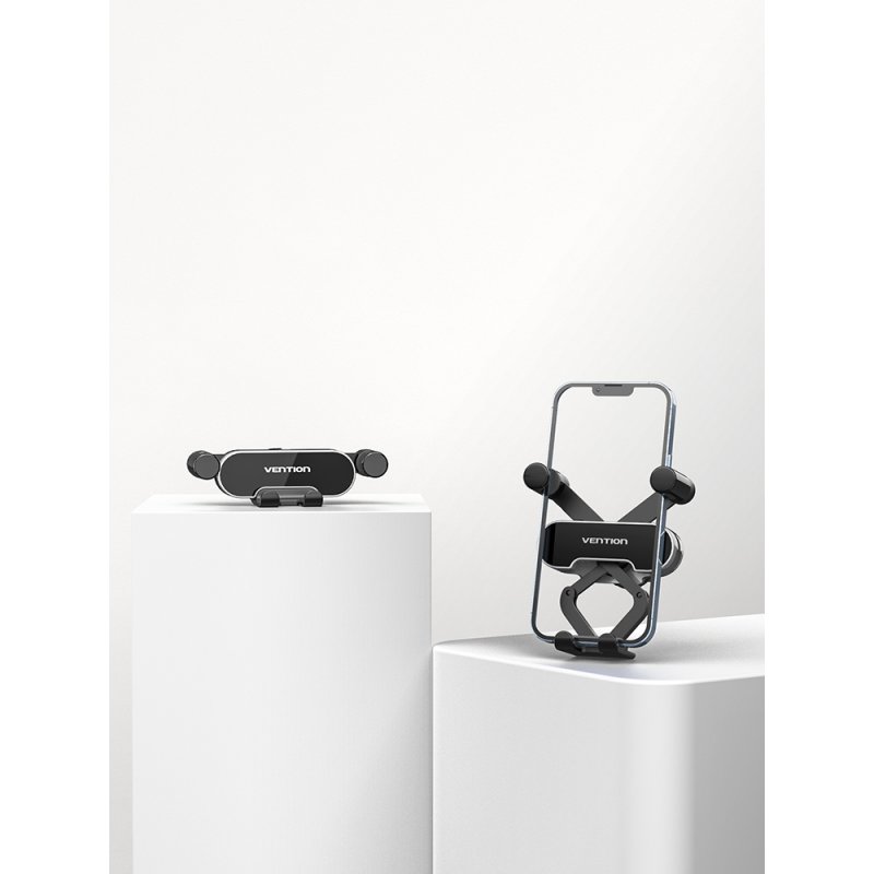 Vention Auto-Clamping Car Phone Mount With Duckbill Clip Gray Crossbar Type