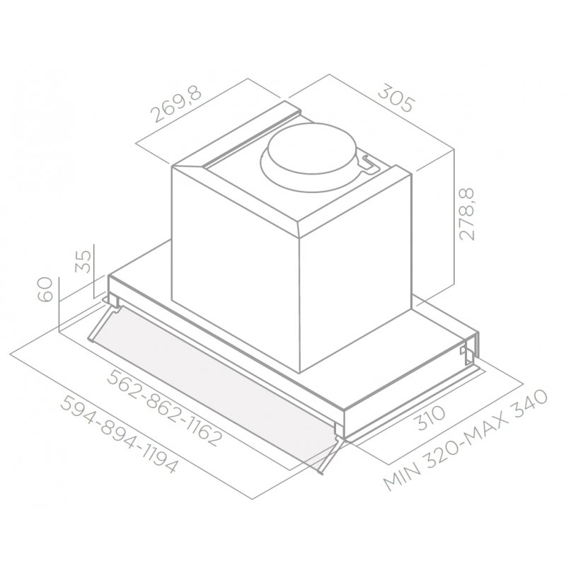 Elica Box in LX/IX/A/60 Intégré Acier inoxydable B