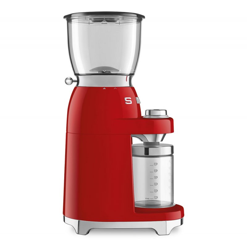 Smeg CGF11RDEU appareil à moudre le café 150 W Rouge, Transparent