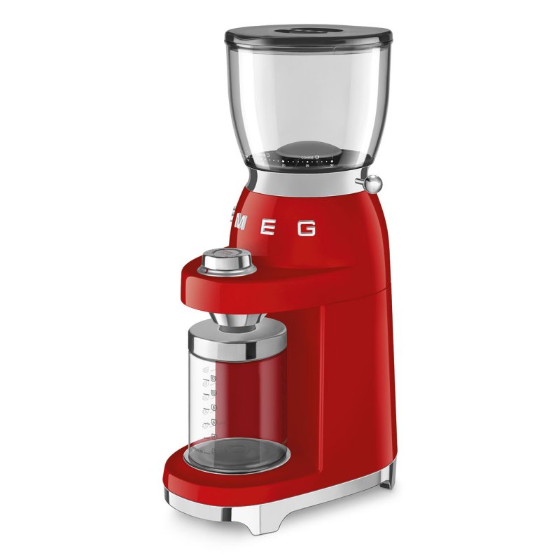 Smeg CGF11RDEU coffee grinder 150 W Red, Transparent