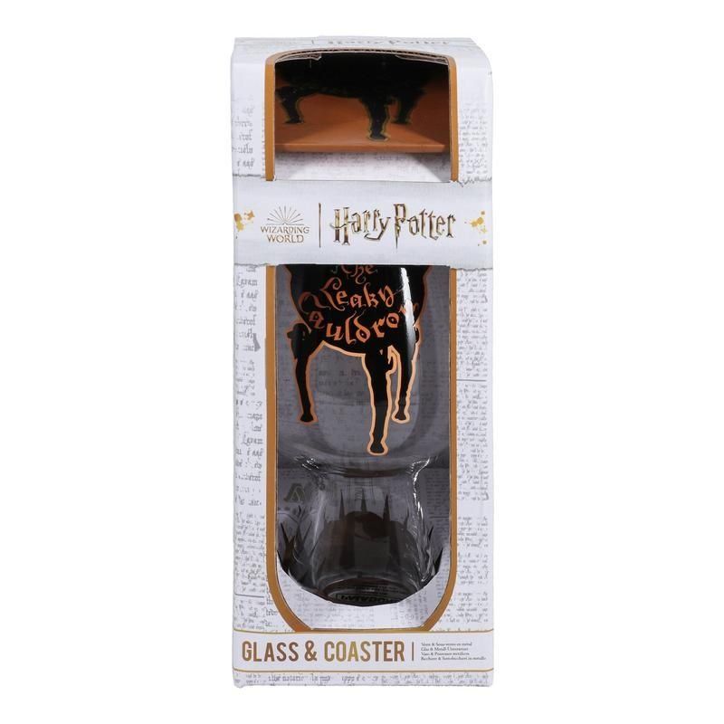 Harry Potter - Coffret verre 550ml et sous-verre Le Chaudron Baveur
