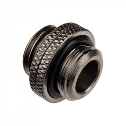 Alphacool ES Doppeladapter, Steckbar, G1/4 AG auf G1/4 AG - Schwarz