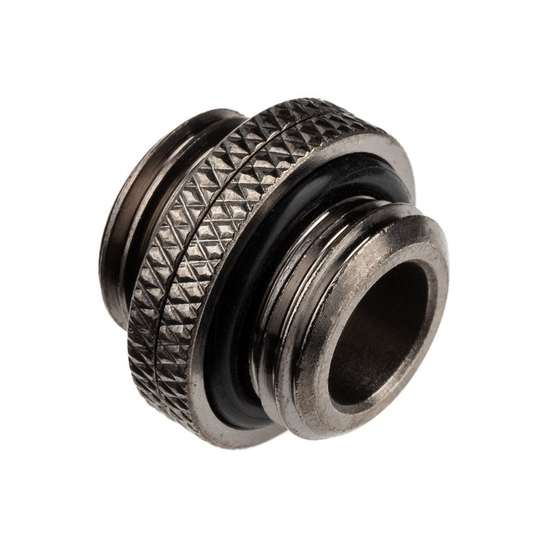 Alphacool ES Doppeladapter, Steckbar, G1/4 AG auf G1/4 AG - Schwarz