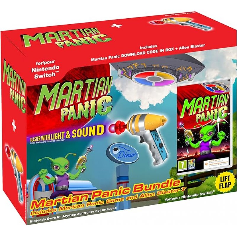 Martian Panic Game and Blaster Gun Bundle