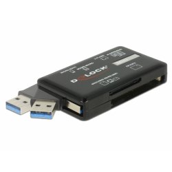 Delock Card Reader SuperSpeed USB Typ-A (3.2 Gen 1) 5 Gbps, 6 Kartenschächte