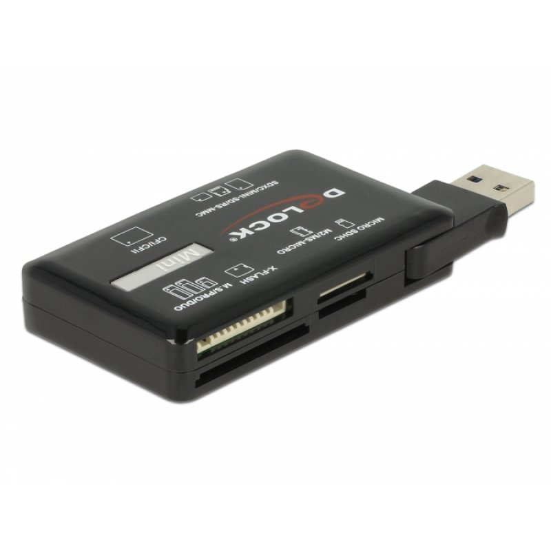 DeLOCK 91758 card reader USB 3.2 Gen 1 (3.1 Gen 1) Black