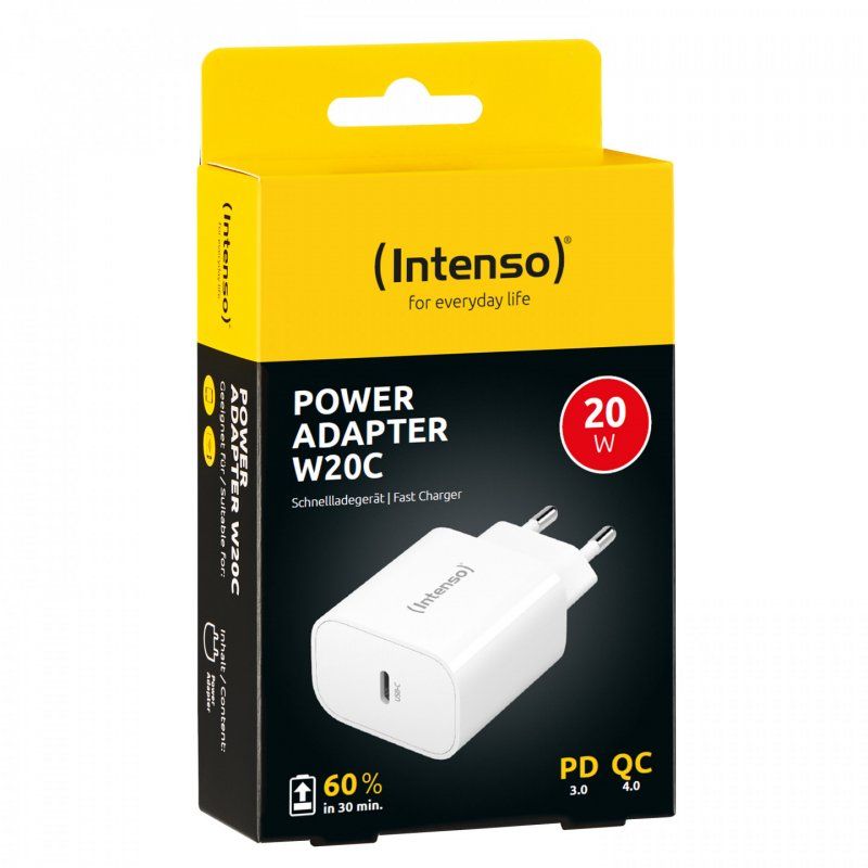 Intenso POWER ADAPTER USB-C/7802012 Universal White AC Fast charging Indoor