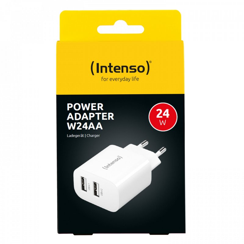 Intenso POWER ADAPTER 2XUSB-A/7802412 Universel Blanc Secteur Intérieure