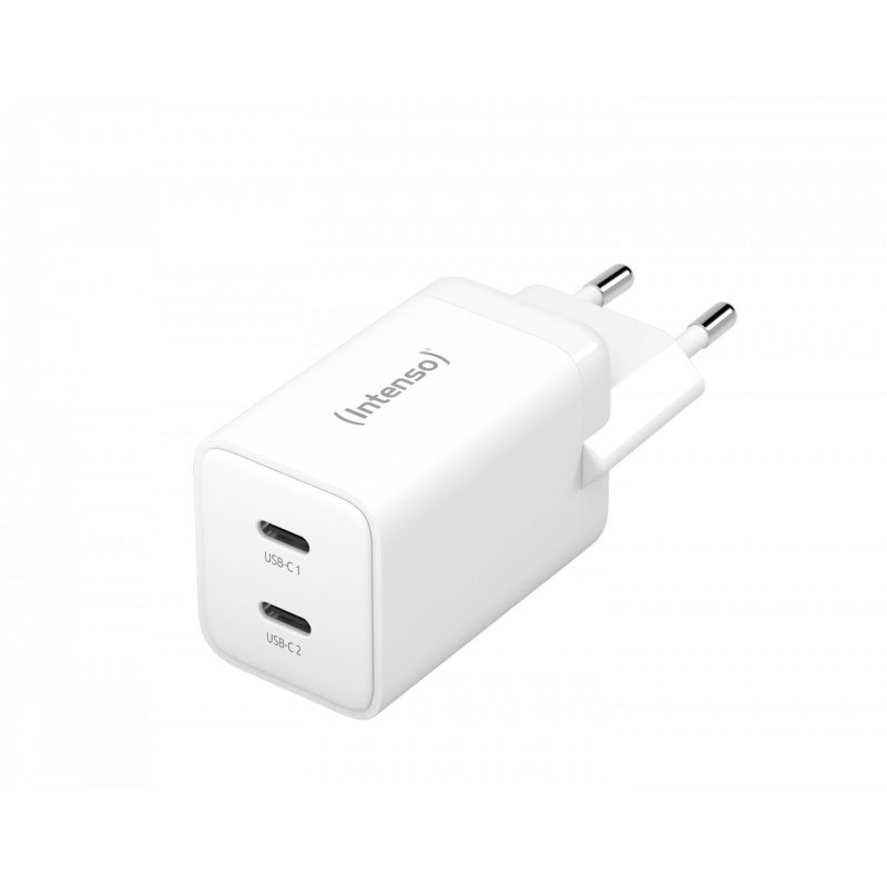 Intenso POWER ADAPTER 2XUSB-C GAN/7804012 Universal White AC Fast charging Indoor