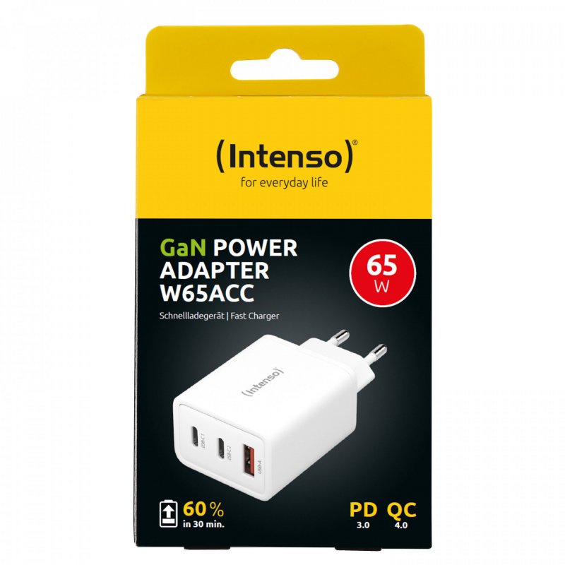 Adap Intenso 2x USB-C 1x USB-A GAN White