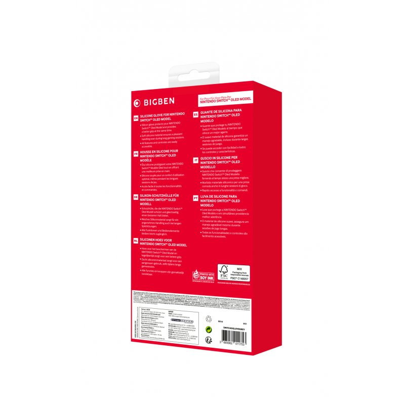 Bigben Interactive SWITCHOGLOVEGREY accessoire de console de jeux Valise de transport