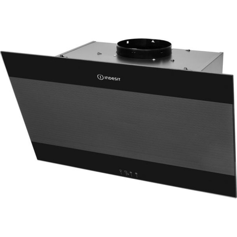 Indesit IHVP 6.6 LM K hotte Montée au mur Noir 647 m³/h B