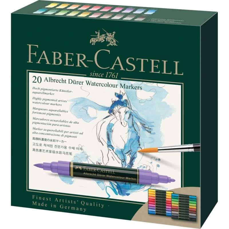 Faber-Castell Marqueur d'aquarelle Albrecht Dürer, boîtes de 20