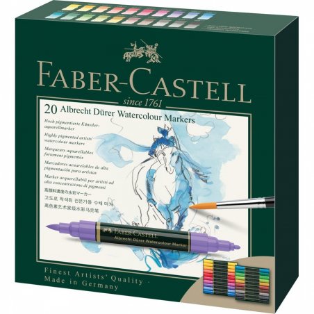 Faber-Castell Marqueur d'aquarelle Albrecht Dürer, boîtes de 20
