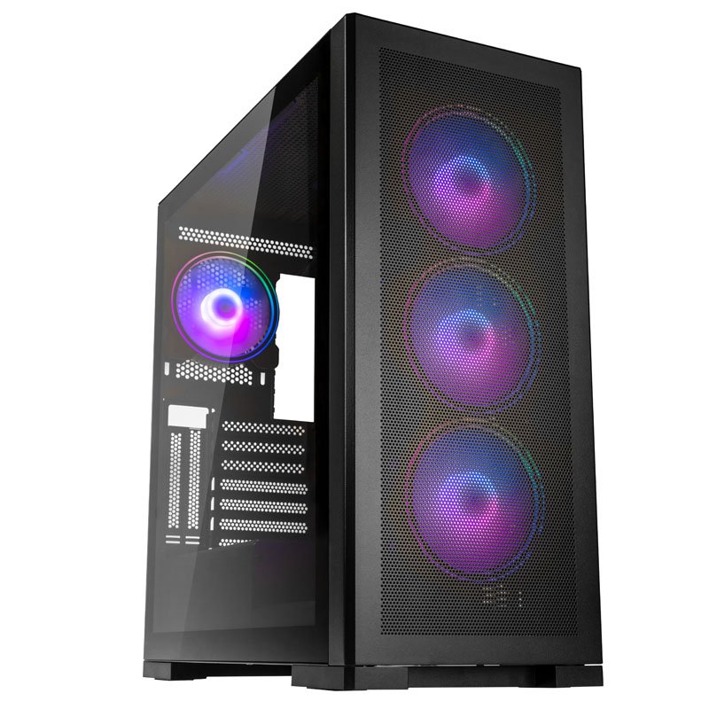 Kolink Unity Meshbay ARGB Midi-Tower, Tempered Glass - schwarz