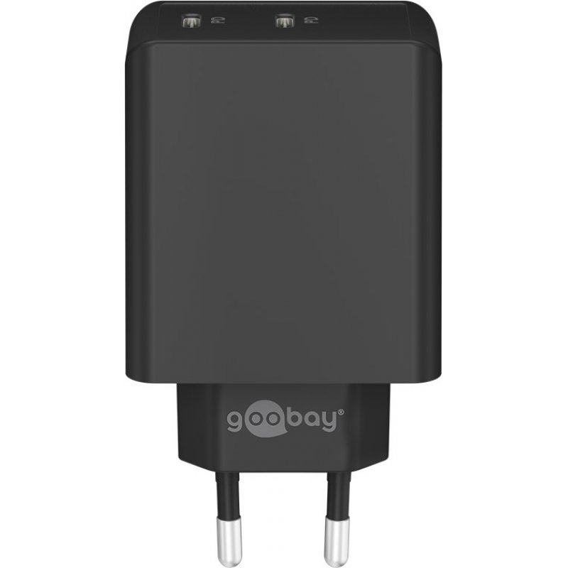 Goobay USB-C™ PD Dual-Schnellladegerät (36 W) schwarz