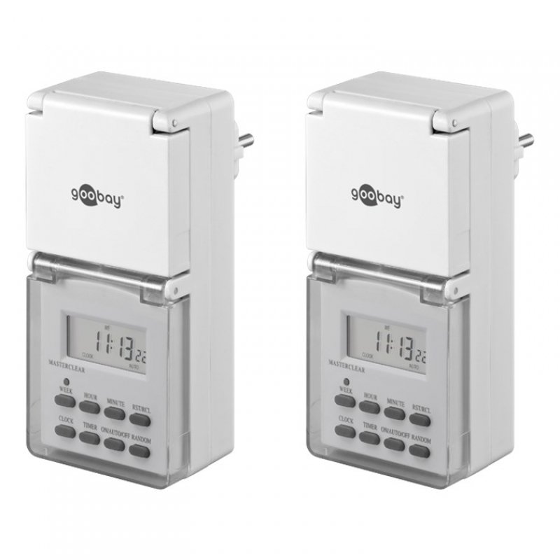 Goobay Set of 2, Digital Timer IP44