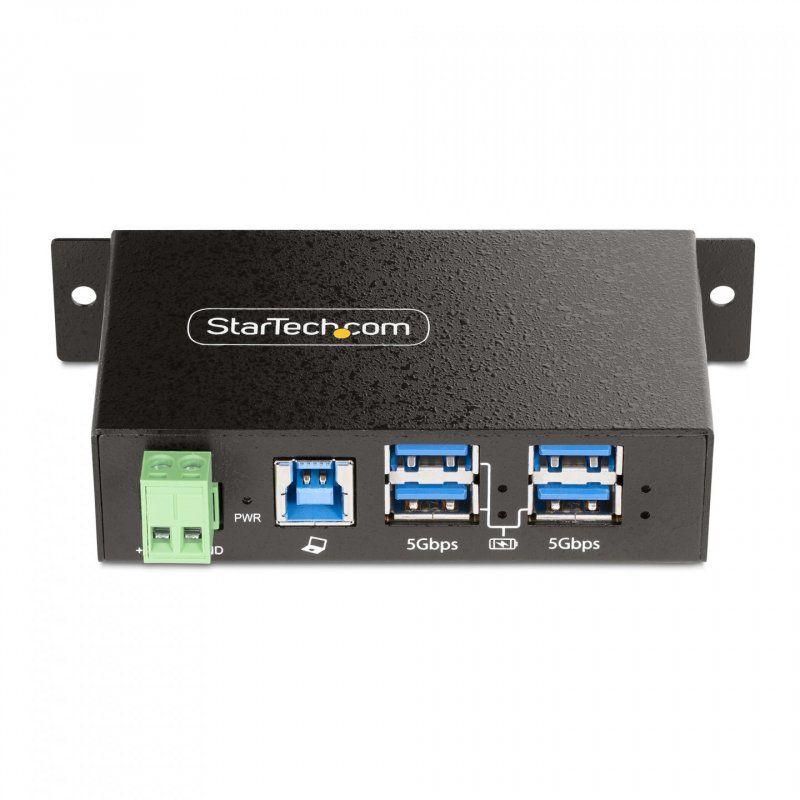 StarTech.com Hub USB 3.0 4 Ports avec 4x USB-A, Boîtier Industriel en Métal, Hub USB 4 ports avec Protection ESD,