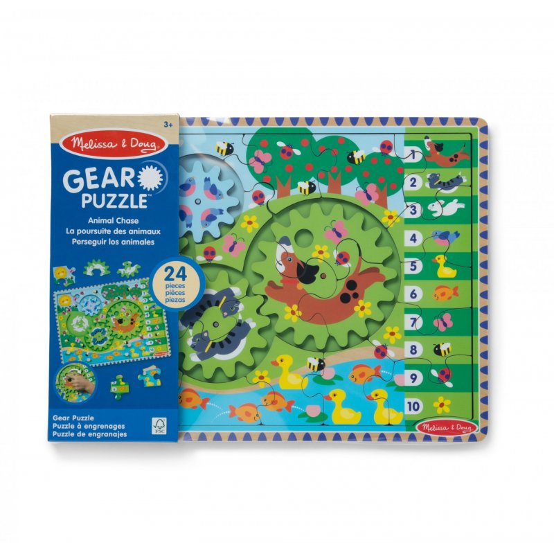 Melissa & Doug Animal Chase I-Spy Jeu de puzzle 24 pièce(s) Ferme