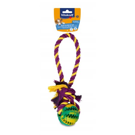 Vitakraft - Denta Fun Ball on rope 24cm Dog - (10682)