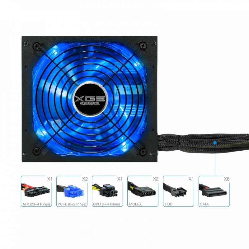 TooQ TQXGEII-700SAP unité d'alimentation d'énergie 700 W 20 4 pin ATX ATX Noir