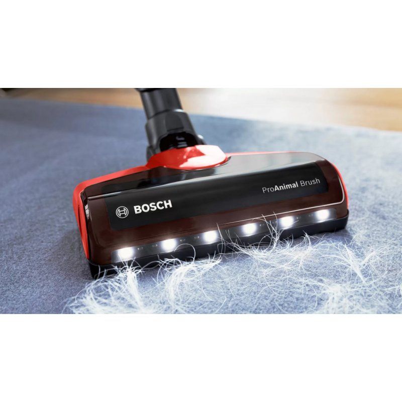 Bosch BBS711ANM stick vacuum/electric broom Battery Dry Bagless 0.3 L Black, Red, Stainless steel