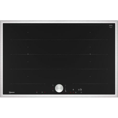 Neff T68STY4L0 plaque Noir, Acier inoxydable Intégré 80 cm Plaque avec zone à induction 4 zone(s)