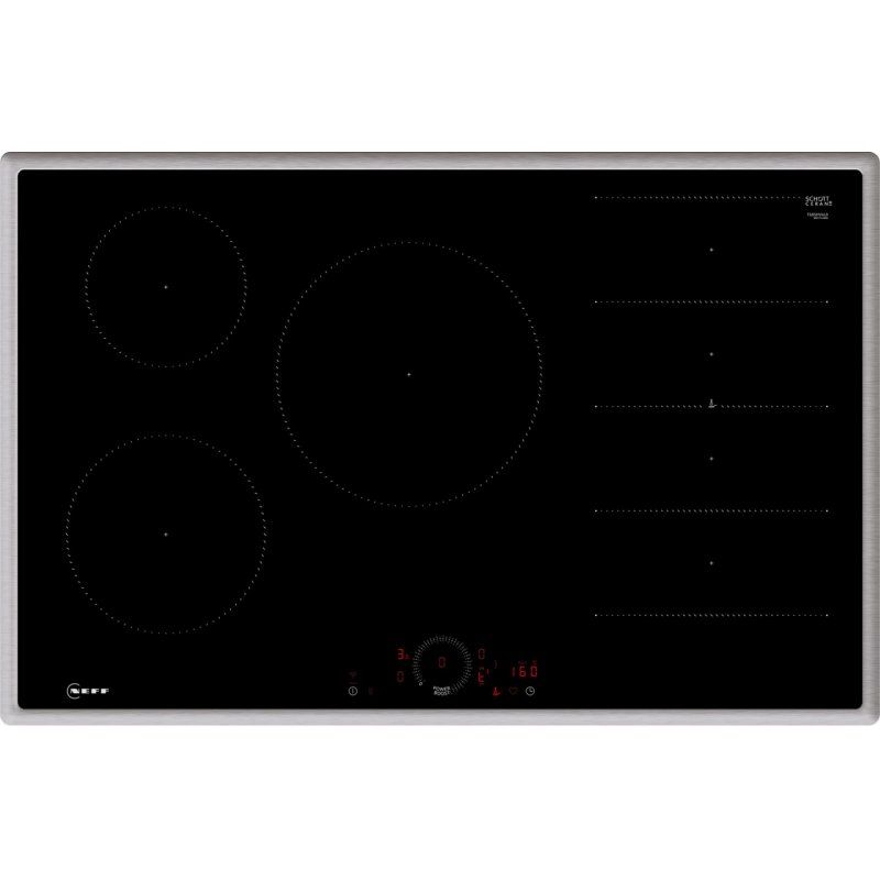 Neff EB-Autark-Kochfeld FlexInduction T68SHV4L0 Noir Comptoir 80 cm Plaque avec zone à induction 5 zone(s)