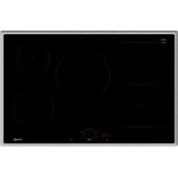 Neff T58SHW1L0 hob Black, Stainless steel Built-in 80 cm Zone induction hob 5 zone(s)